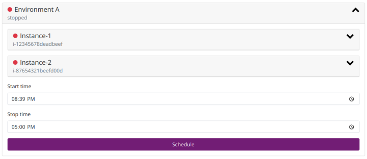 Ad-hoc scheduling interface